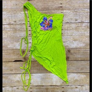 NWT OMIGHTY green aloha top
